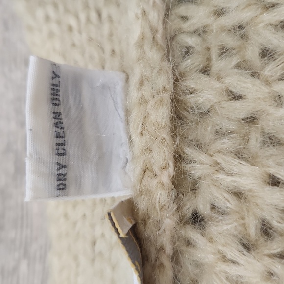 Vintage Geoffrey Alexander Chunky Cottage Mohair Blend Cardigan, Beige Women's L - Picture 11 of 11